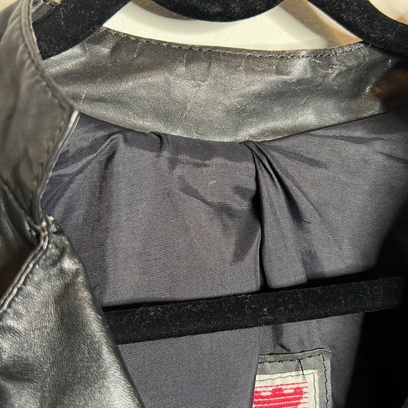 Le Fauve Leather Biker Jacket w/ Adjustable Waist Belt - Size L - Picture 3 of 7